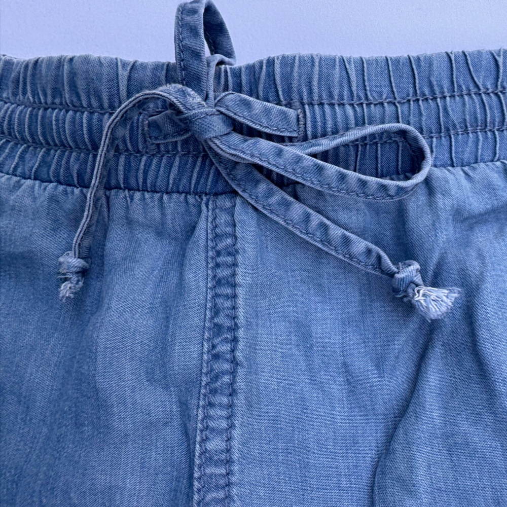 Knox Rose Light Blue Embroidered Chambray Denim Shorts Cottage Indie Feminine - Picture 5 of 6